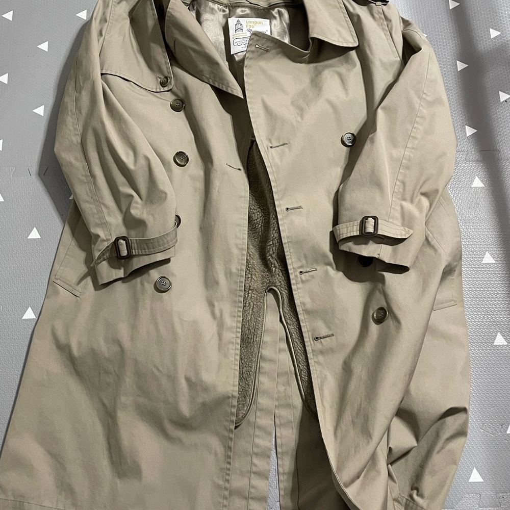 London fog double breasted trench coat